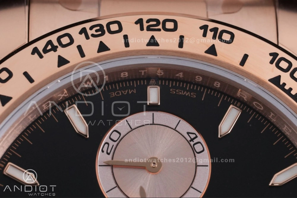 Stylish Daytona 126505 Gain Weight VSF 1:1 Best Edition Black Dial RG Sub-dial On Oyster Bracelet DD 784