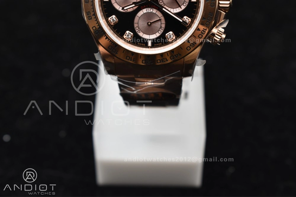 Daytona 126505 QF 1:1 Best Edition Black RG Diamonds Dial on RG Braclet SH4131 V Durable 783