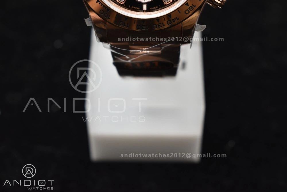 Daytona 126505 QF 1:1 Best Edition Black RG Diamonds Dial on RG Braclet SH4131 V Durable 783