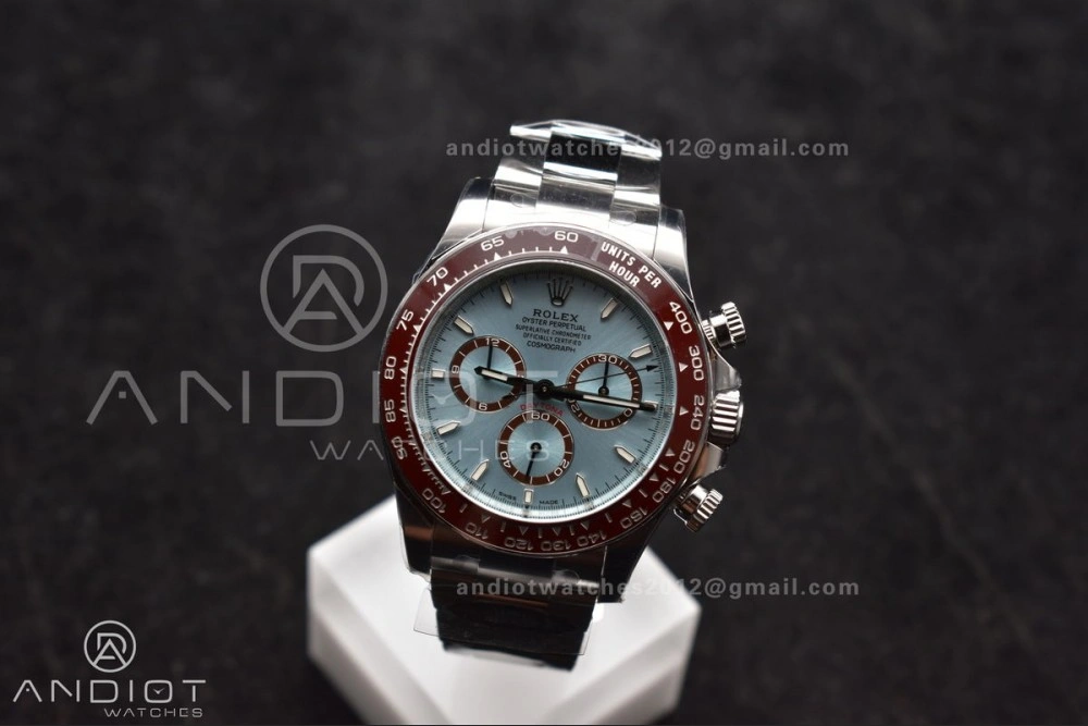 RelaxedFit Daytona 126506 904L SS Clean 1:1 Best Edition Ice Blue Dial Sticks Markers on 904L SS Bracelet Super Clone Asian 785