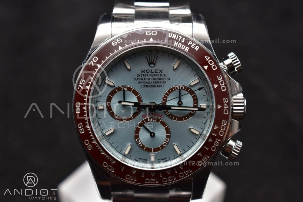 RelaxedFit Daytona 126506 904L SS Clean 1:1 Best Edition Ice Blue Dial Sticks Markers on 904L SS Bracelet Super Clone Asian 785