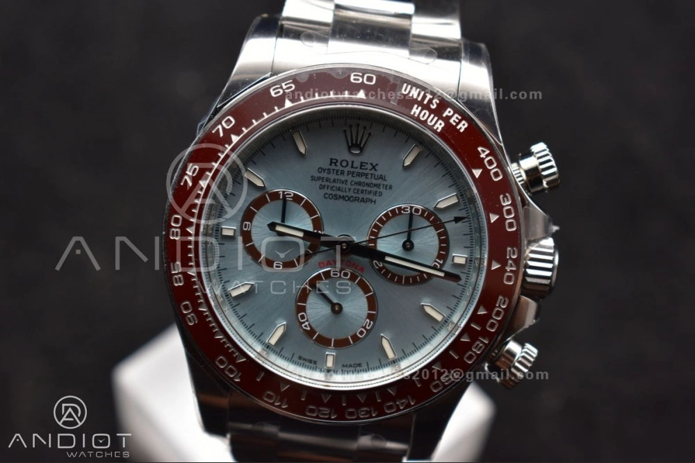 RelaxedFit Daytona 126506 904L SS Clean 1:1 Best Edition Ice Blue Dial Sticks Markers on 904L SS Bracelet Super Clone Asian 785