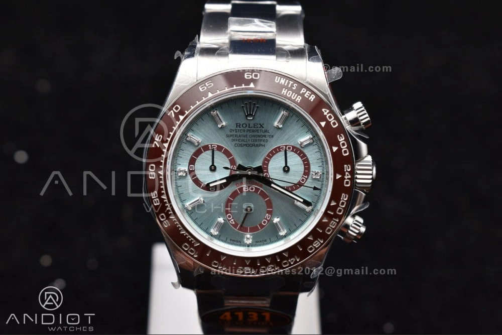 Breathable Daytona 126506 QF 1:1 Best Edition Ice Blue Dial Crystal Marker on SS YG Braclet SH4131 V 793