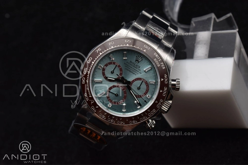Breathable Daytona 126506 QF 1:1 Best Edition Ice Blue Dial Crystal Marker on SS YG Braclet SH4131 V 793