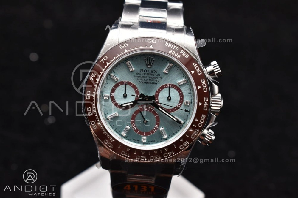 Breathable Daytona 126506 QF 1:1 Best Edition Ice Blue Dial Crystal Marker on SS YG Braclet SH4131 V 793