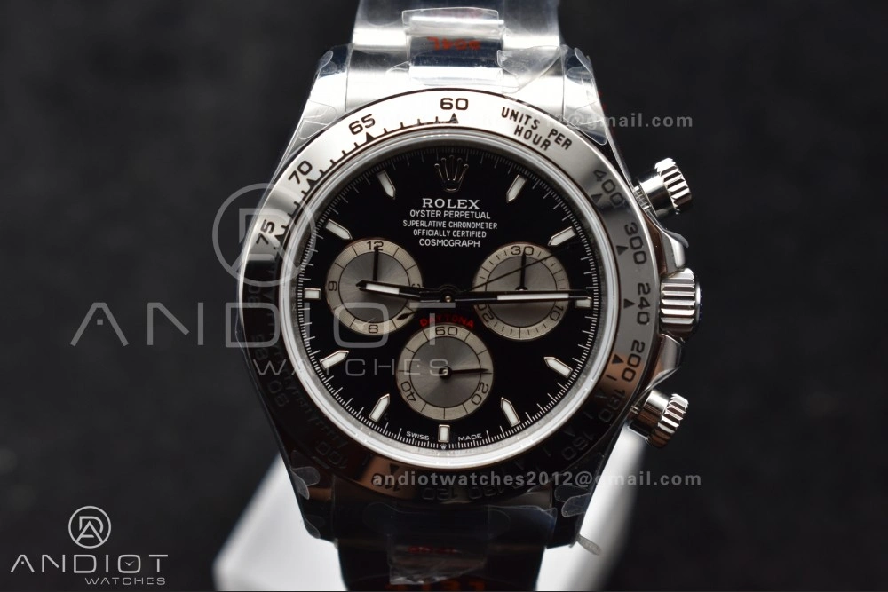 Daytona 126509 QF 1:1 Best Edition Black Silver Dial on SS Bracelet SH4131 V Durable 794