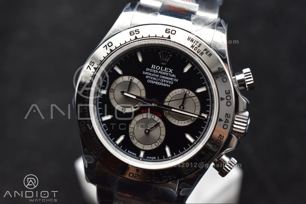 Daytona 126509 QF 1:1 Best Edition Black Silver Dial on SS Bracelet SH4131 V Durable 794