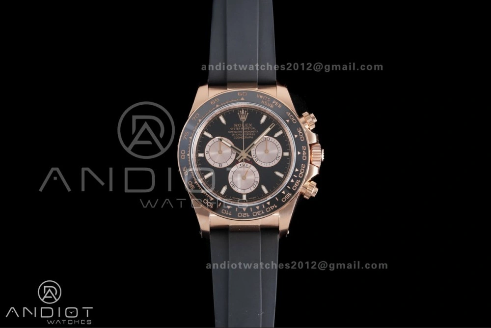Daytona 126515 Gain Weight VSF 1:1 Best Edition Black Dial RG Sub-dial Stick Marker On Oyster-flex Strap DD SportInspired 798