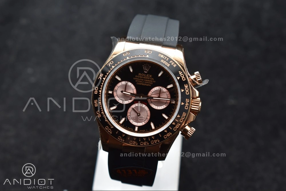 TimelessDesign Daytona 126515 QF 1:1 Best Edition Black RG Dial on Oysterflex Strap SH4131 V6 (Weighted) 799