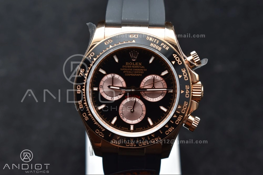 TimelessDesign Daytona 126515 QF 1:1 Best Edition Black RG Dial on Oysterflex Strap SH4131 V6 (Weighted) 799