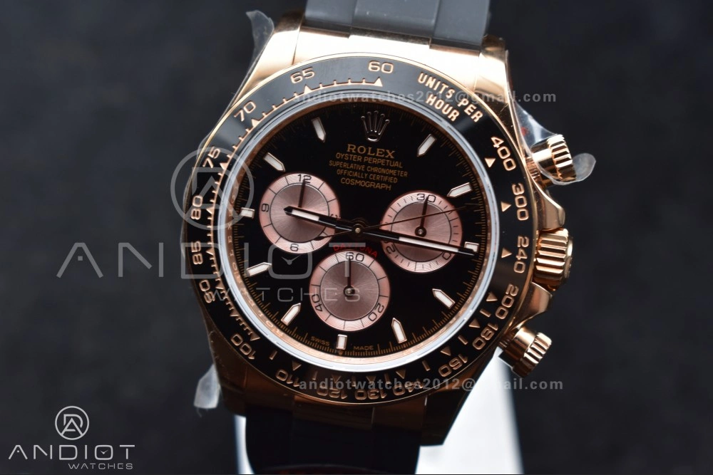 TimelessDesign Daytona 126515 QF 1:1 Best Edition Black RG Dial on Oysterflex Strap SH4131 V6 (Weighted) 799