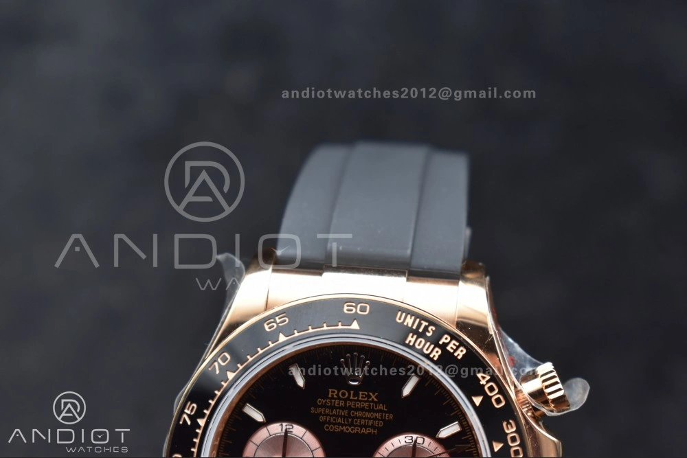 TimelessDesign Daytona 126515 QF 1:1 Best Edition Black RG Dial on Oysterflex Strap SH4131 V6 (Weighted) 799