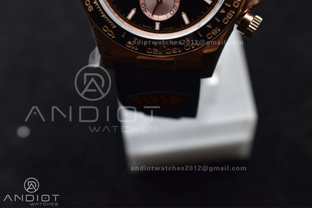 TimelessDesign Daytona 126515 QF 1:1 Best Edition Black RG Dial on Oysterflex Strap SH4131 V6 (Weighted) 799
