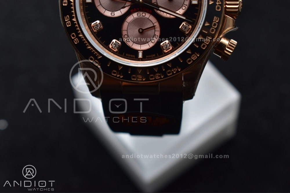 Practical Daytona 126515 QF 1:1 Best Edition Black RG Diamonds Dial on Oysterflex Strap SH4131 V6 (Weighted) 801