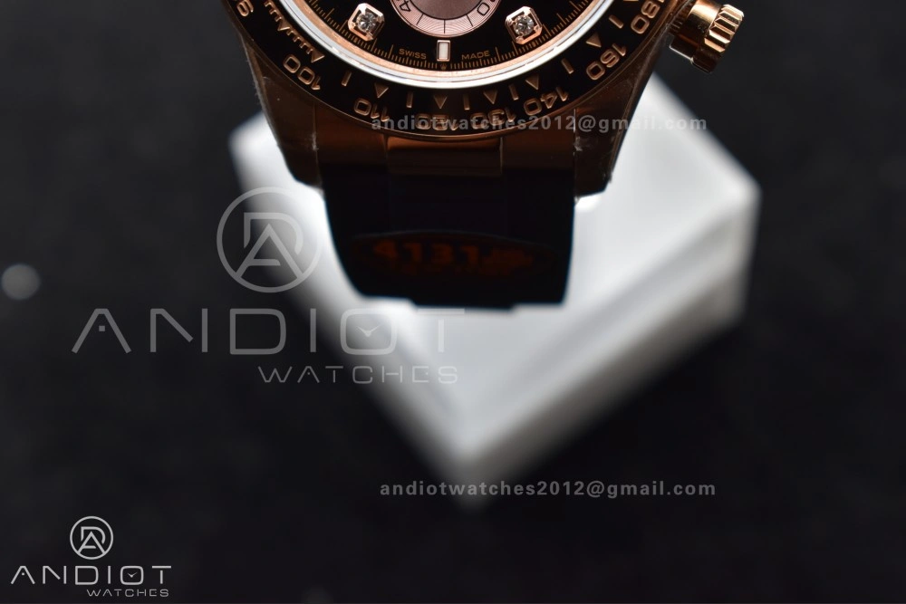 Practical Daytona 126515 QF 1:1 Best Edition Black RG Diamonds Dial on Oysterflex Strap SH4131 V6 (Weighted) 801