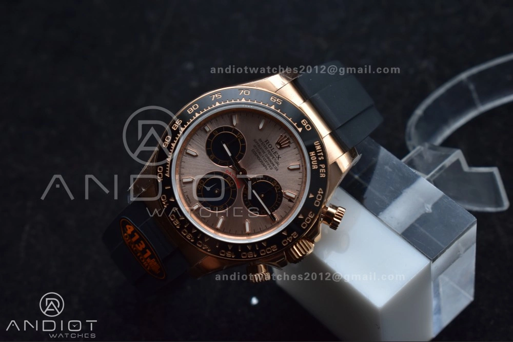 Daytona 126515 QF 1:1 Best Edition RG Black Dial on Oysterflex Strap SH4131 V6 (Weighted) TravelReady 802