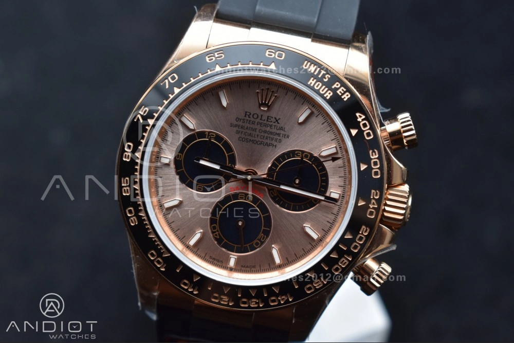 Daytona 126515 QF 1:1 Best Edition RG Black Dial on Oysterflex Strap SH4131 V6 (Weighted) TravelReady 802