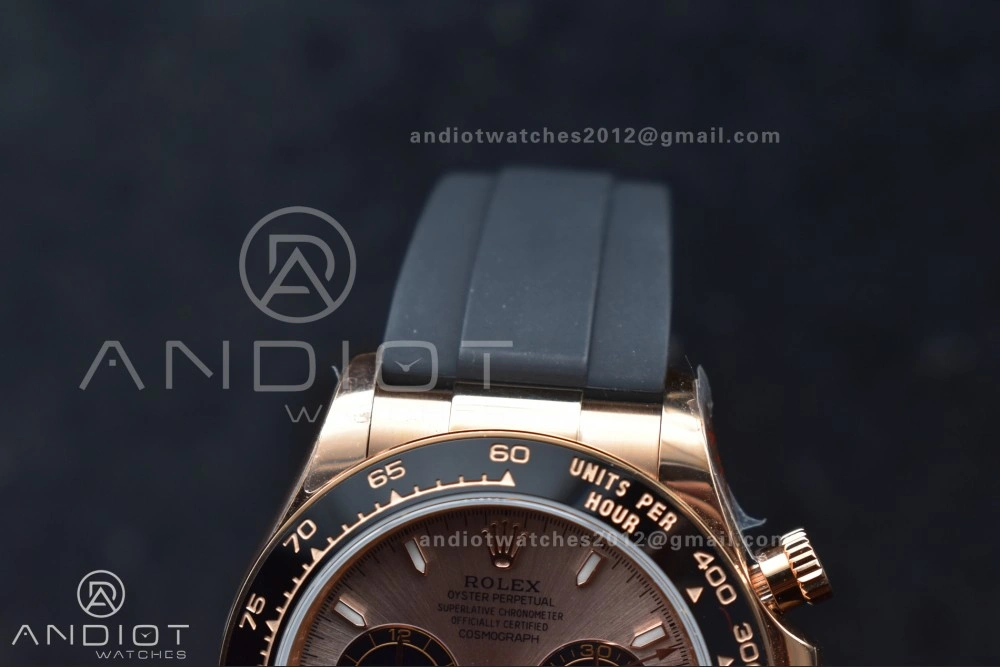 Daytona 126515 QF 1:1 Best Edition RG Black Dial on Oysterflex Strap SH4131 V6 (Weighted) TravelReady 802