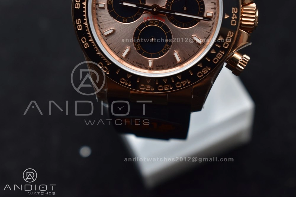 Daytona 126515 QF 1:1 Best Edition RG Black Dial on Oysterflex Strap SH4131 V6 (Weighted) TravelReady 802