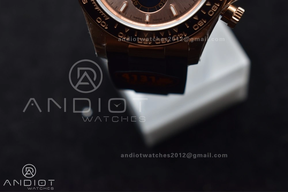 Daytona 126515 QF 1:1 Best Edition RG Black Dial on Oysterflex Strap SH4131 V6 (Weighted) TravelReady 802