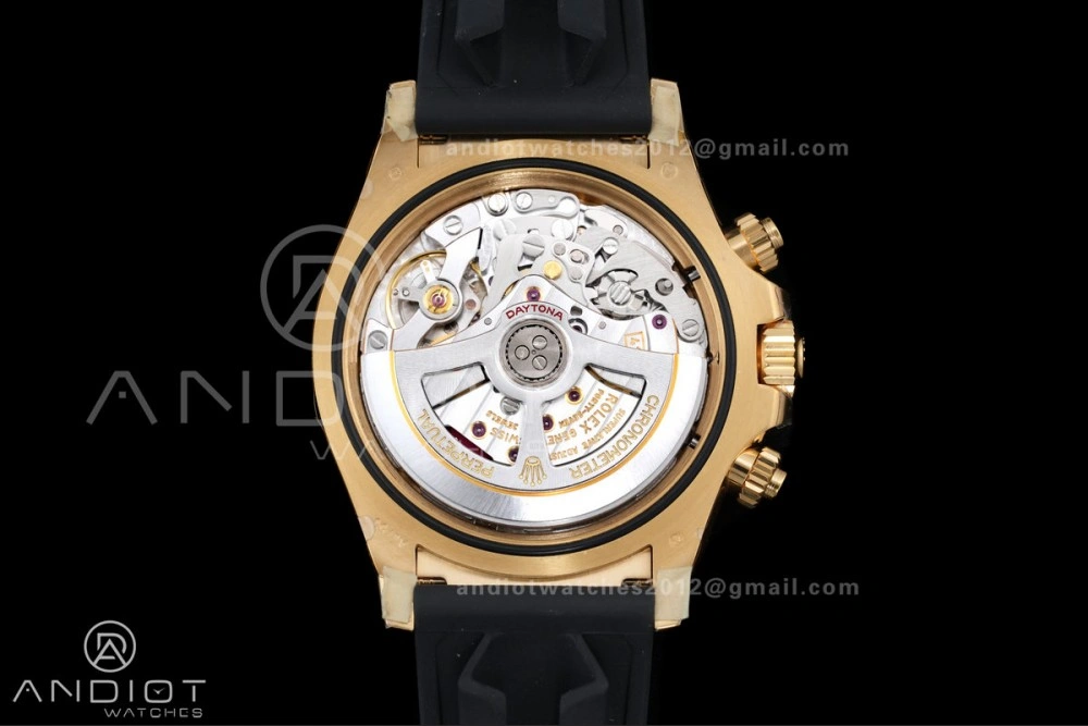 Modern Daytona 126518 Gain Weight VSF 1:1 Best Edition Black Dial Gold Rim Black Sub-dial Stick Marker on Oyster-flex Strap DD 804