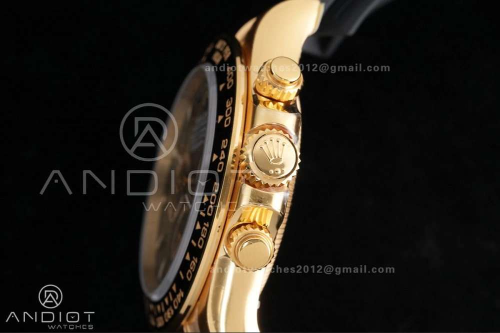 Modern Daytona 126518 Gain Weight VSF 1:1 Best Edition Black Dial Gold Rim Black Sub-dial Stick Marker on Oyster-flex Strap DD 804
