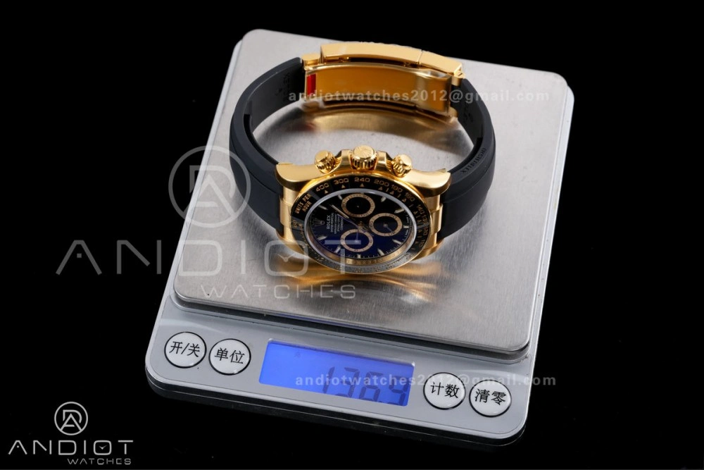 Modern Daytona 126518 Gain Weight VSF 1:1 Best Edition Black Dial Gold Rim Black Sub-dial Stick Marker on Oyster-flex Strap DD 804