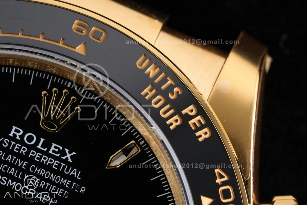 Modern Daytona 126518 Gain Weight VSF 1:1 Best Edition Black Dial Gold Rim Black Sub-dial Stick Marker on Oyster-flex Strap DD 804