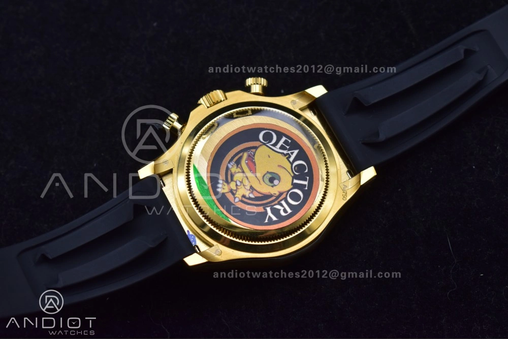 Daytona 126518 QF 1:1 Best Edition Black YG Dial on Oysterflex Strap SH4131 V6 (Weighted) Packable 807