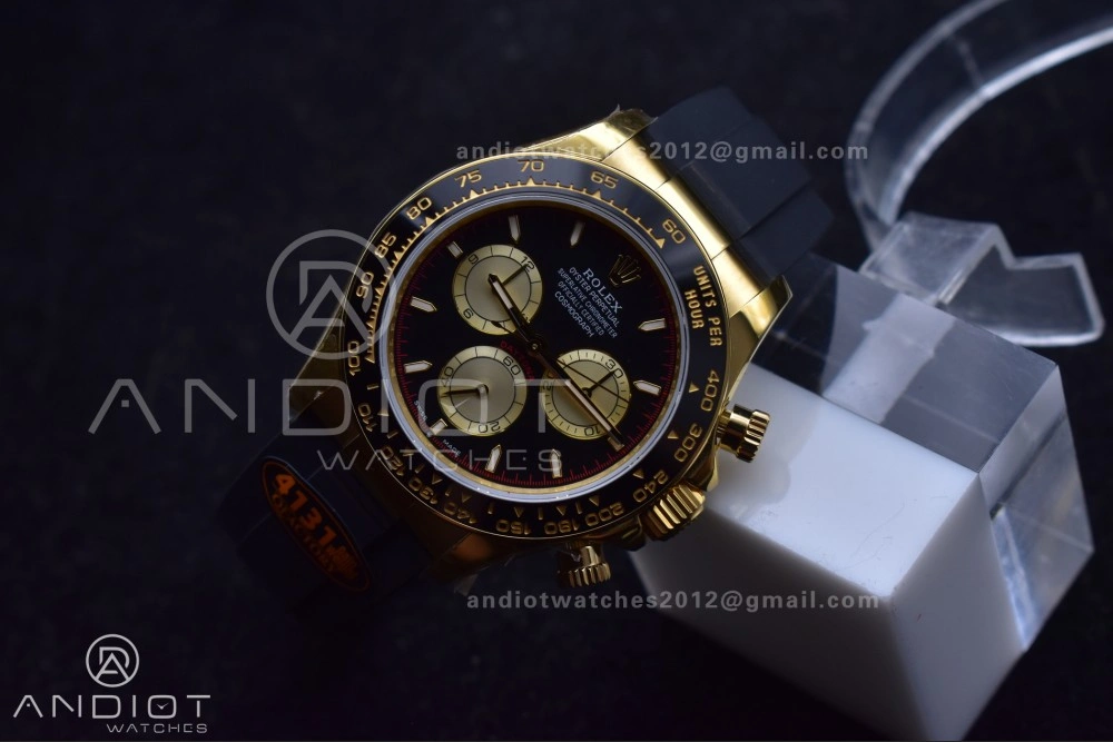 Daytona 126518 QF 1:1 Best Edition Black YG Dial on Oysterflex Strap SH4131 V6 (Weighted) Packable 807