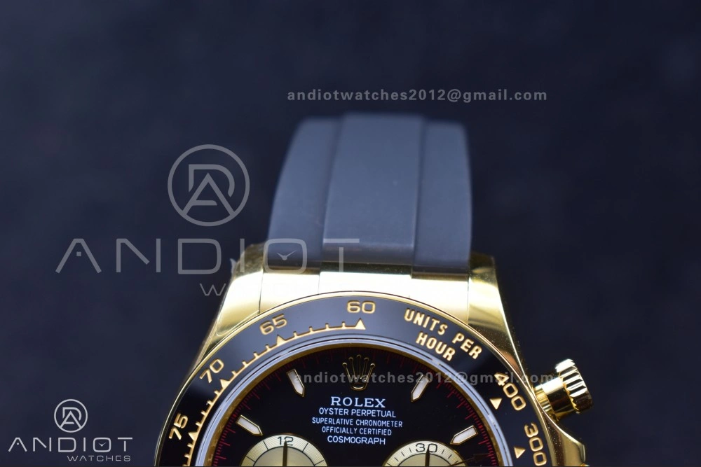 Daytona 126518 QF 1:1 Best Edition Black YG Dial on Oysterflex Strap SH4131 V6 (Weighted) Packable 807