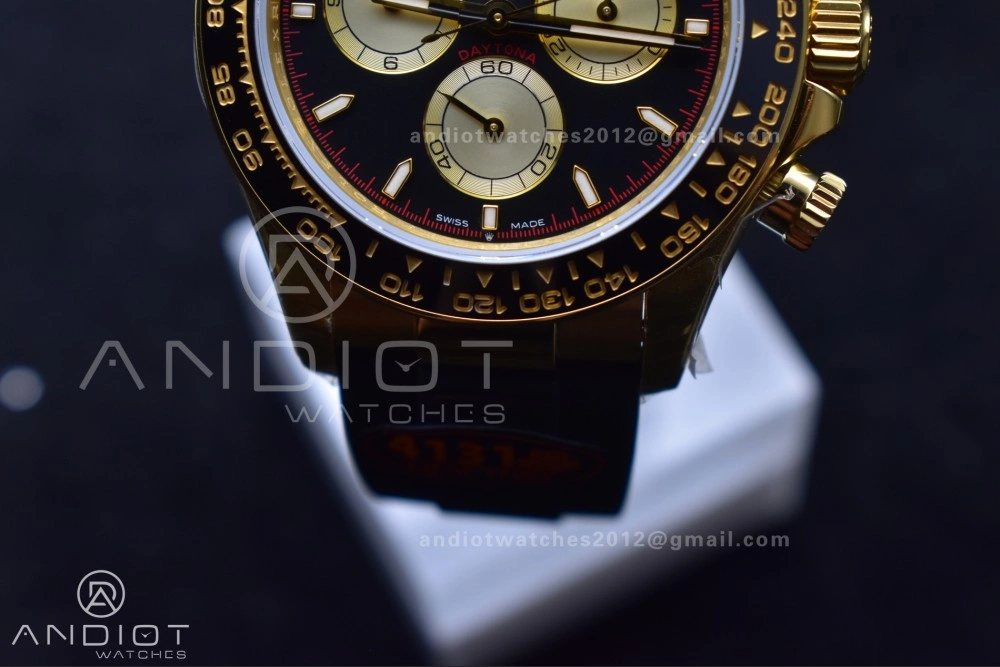 Daytona 126518 QF 1:1 Best Edition Black YG Dial on Oysterflex Strap SH4131 V6 (Weighted) Packable 807