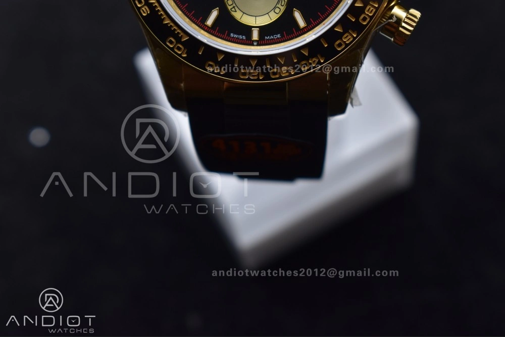 Daytona 126518 QF 1:1 Best Edition Black YG Dial on Oysterflex Strap SH4131 V6 (Weighted) Packable 807