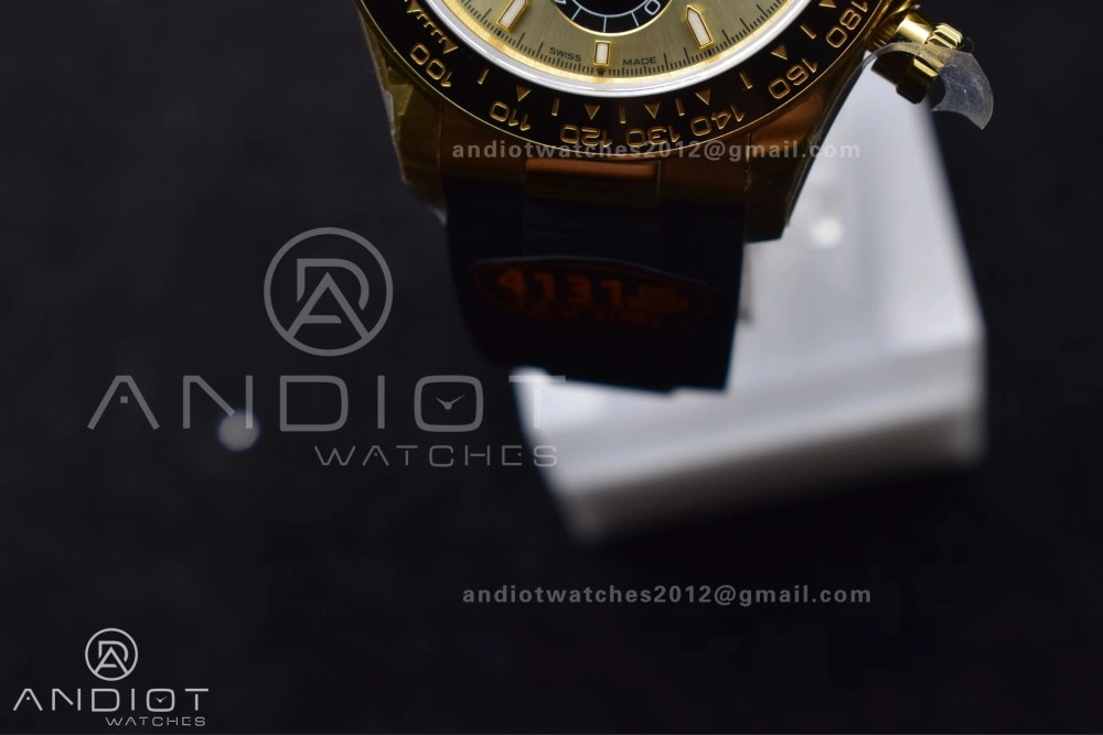 Daytona 126518 QF 1:1 Best Edition YG Black Dial on Oysterflex Strap SH4131 V6 (Weighted) TravelReady 808