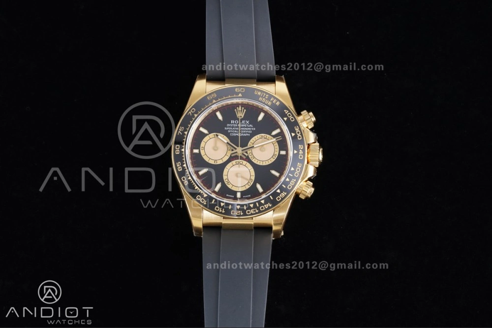 Daytona 126518 VSF 1:1 Best Edition Black YG Dial on Oysterflex Strap VS4131 V2 (Weighted) Durable 809