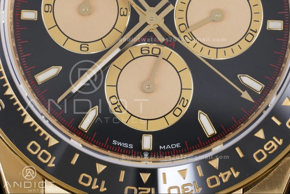 Daytona 126518 VSF 1:1 Best Edition Black YG Dial on Oysterflex Strap VS4131 V2 (Weighted) Durable 809