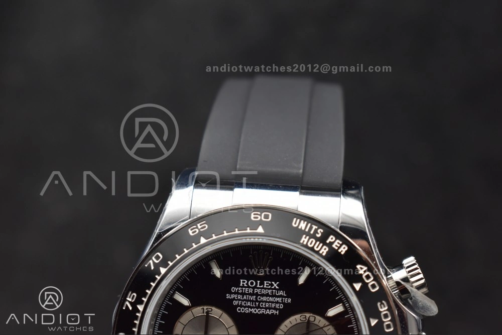 Daytona 126519 QF 1:1 Best Edition Black Silver Dial on Oysterflex Strap SH4131 V6 (Weighted) Soft 821
