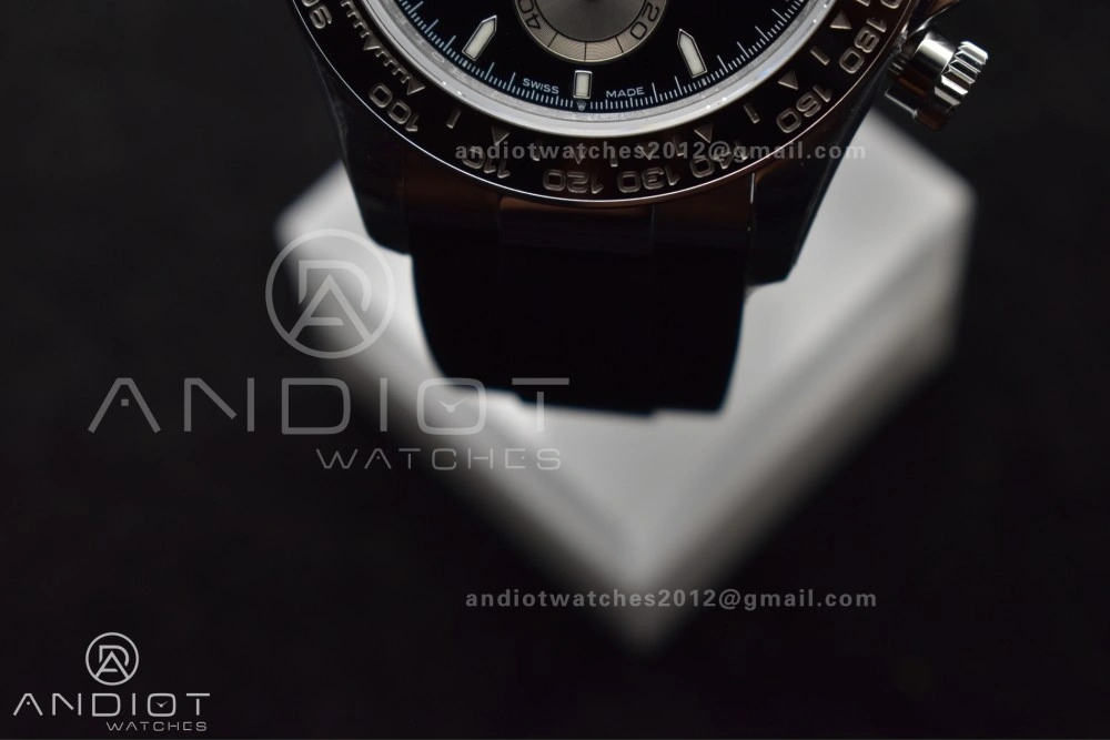 Daytona 126519 QF 1:1 Best Edition Black Silver Dial on Oysterflex Strap SH4131 V6 (Weighted) Soft 821