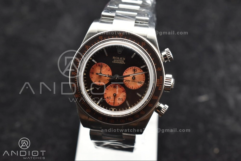 Breathable Daytona SS ADGF Best Edition Black Orange Dial on SS Bracelet A 823