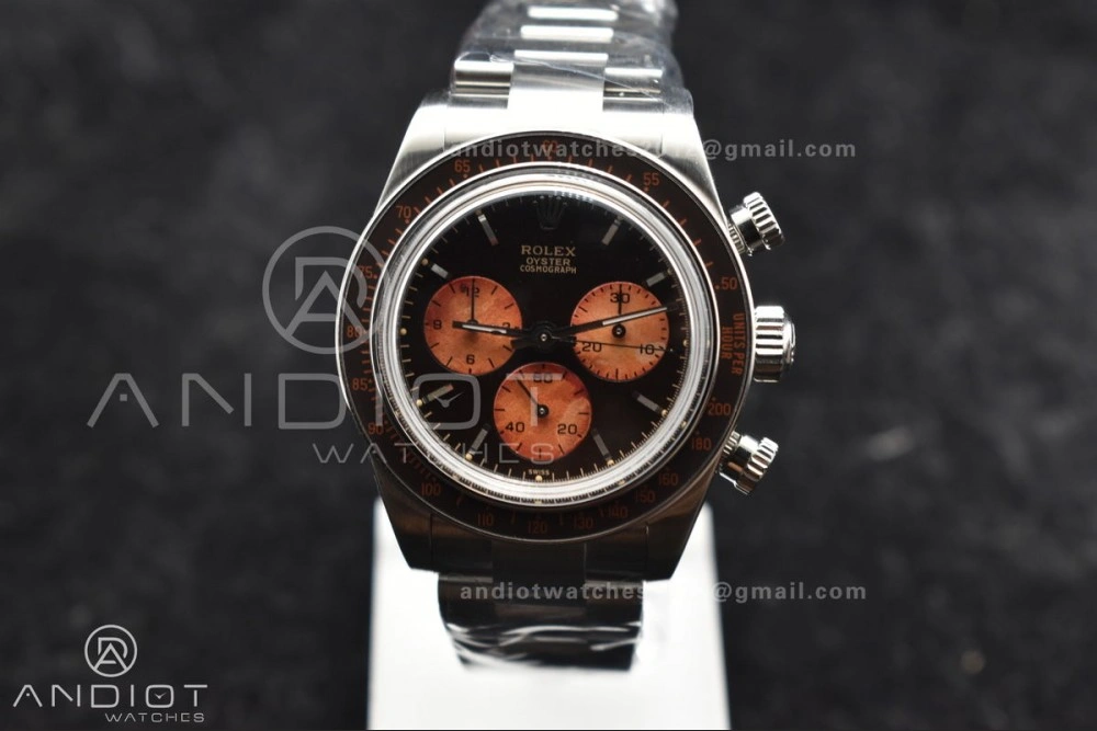 Breathable Daytona SS ADGF Best Edition Black Orange Dial on SS Bracelet A 823