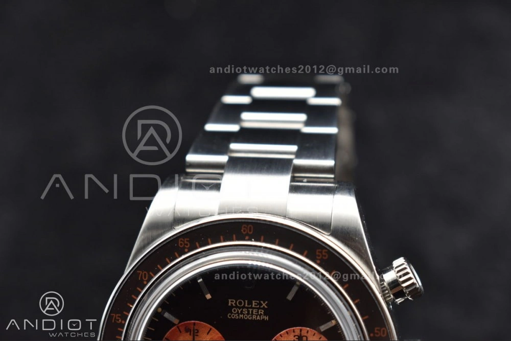 Breathable Daytona SS ADGF Best Edition Black Orange Dial on SS Bracelet A 823