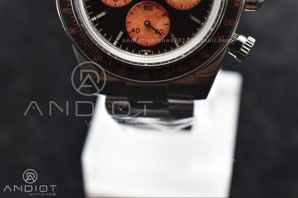 Breathable Daytona SS ADGF Best Edition Black Orange Dial on SS Bracelet A 823