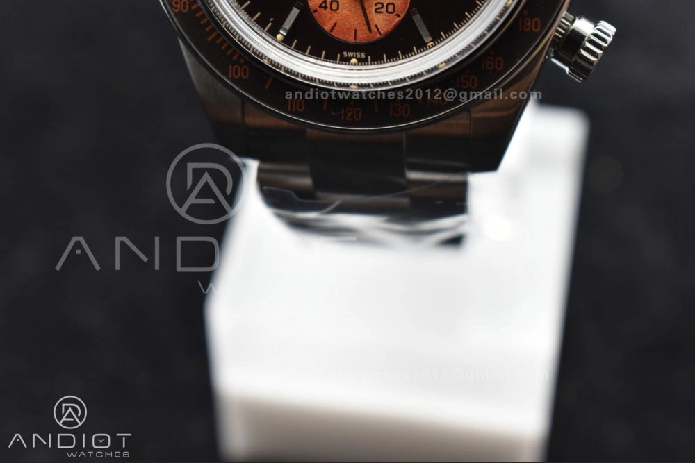 Breathable Daytona SS ADGF Best Edition Black Orange Dial on SS Bracelet A 823