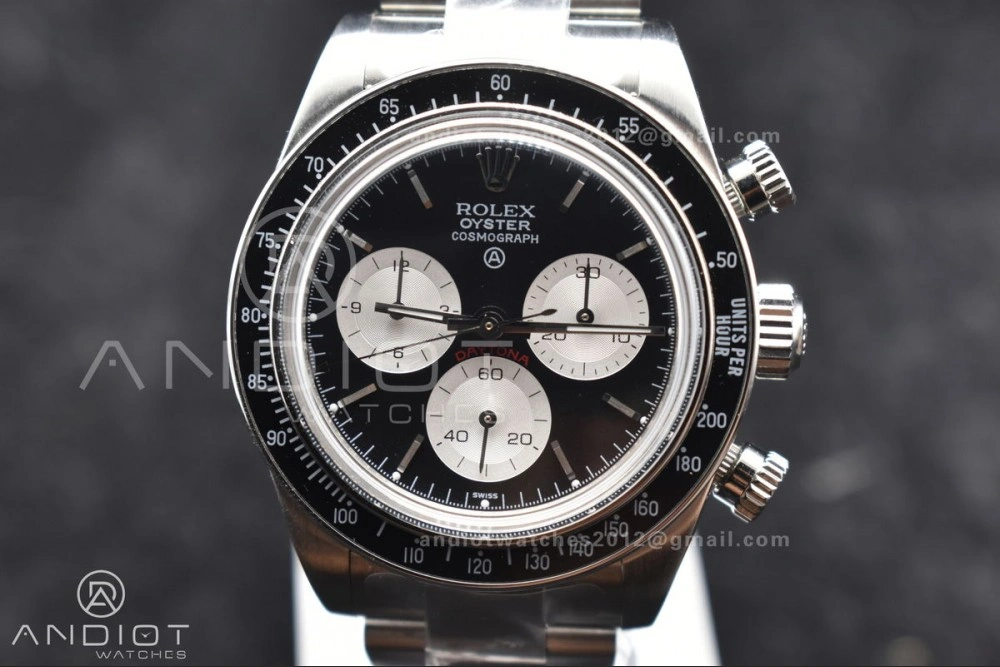 Sporty Daytona SS ADGF Best Edition Black White Dial on SS Bracelet A 825