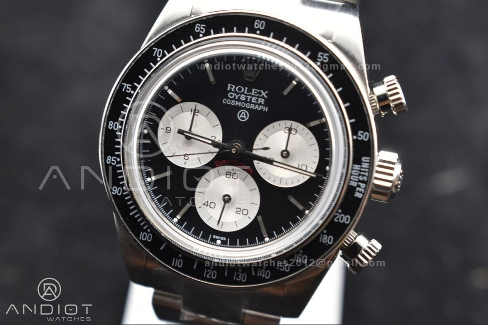 Sporty Daytona SS ADGF Best Edition Black White Dial on SS Bracelet A 825