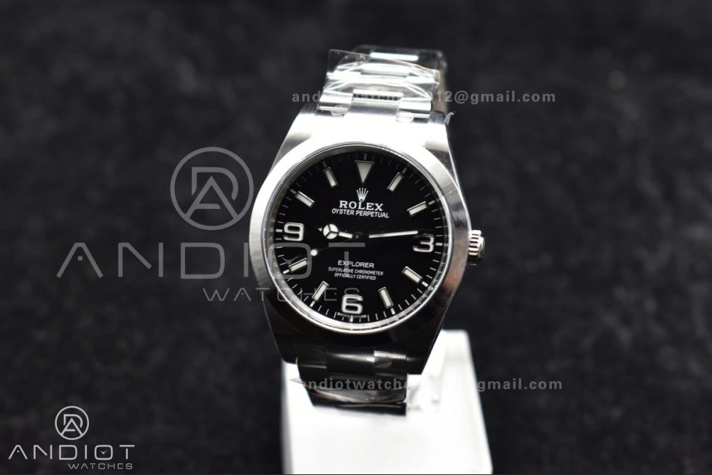 Stretchable Explorer I 214270 39mm Clean 1:1 Best Edition Black Dial on SS Bracelet VR 846