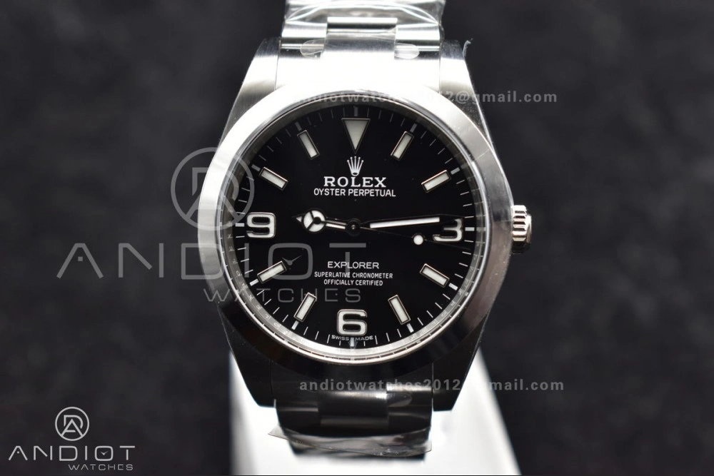 Stretchable Explorer I 214270 39mm Clean 1:1 Best Edition Black Dial on SS Bracelet VR 846