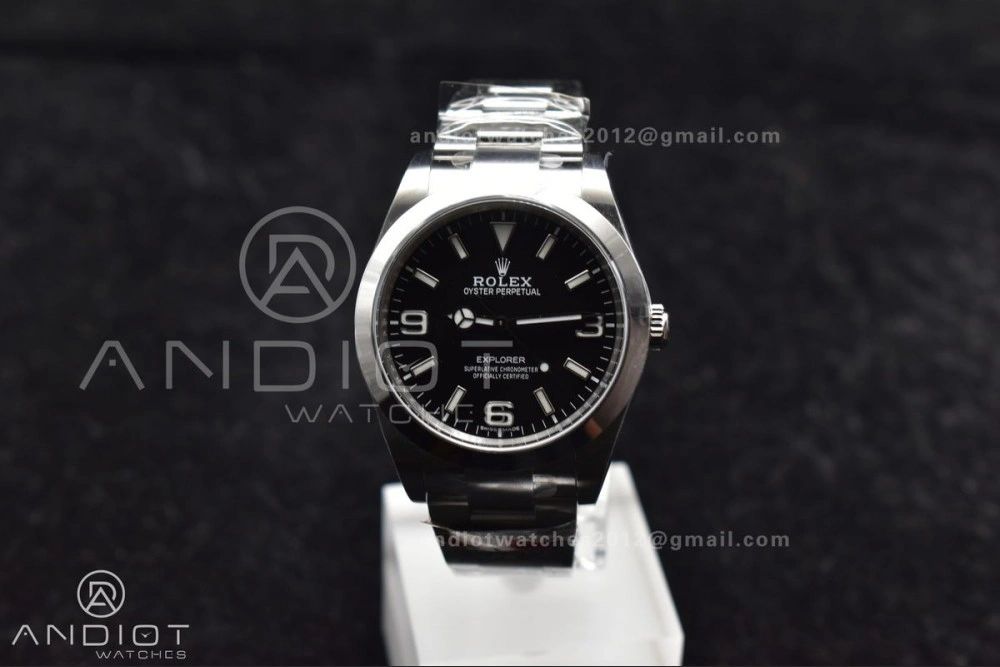 Stretchable Explorer I 214270 39mm Clean 1:1 Best Edition Black Dial on SS Bracelet VR 846