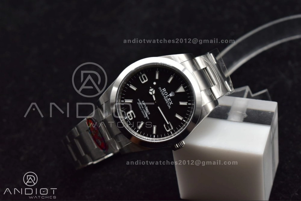 Stretchable Explorer I 214270 39mm Clean 1:1 Best Edition Black Dial on SS Bracelet VR 846