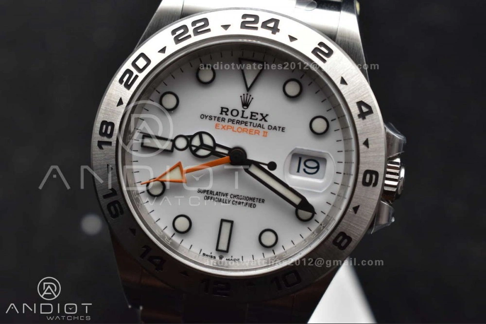 Explorer II 42mm 226570 904L SS Clean 1:1 Best Edition White Dial on Bracelet DD3285 CHS WellDesigned 845
